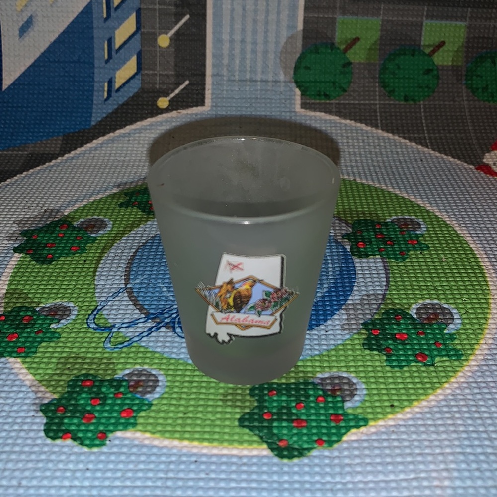 Frosted Alabama shot glass